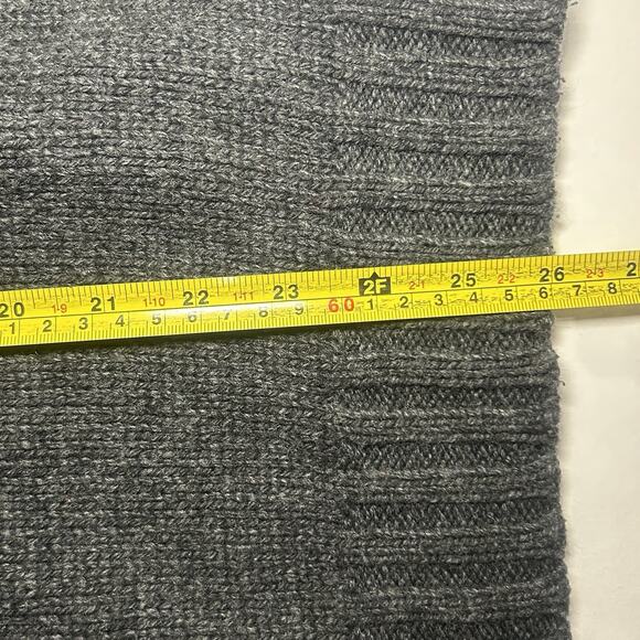 Eddie Bauer men's Wool Blend Ribbed Knit Sweater pullover half zip grey Medium - Picture 5 of 7